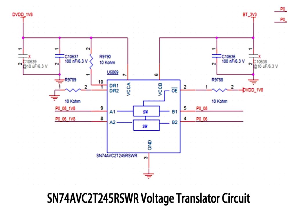 SN74AVC2T245RSWR Voltage Translator Circuit 1