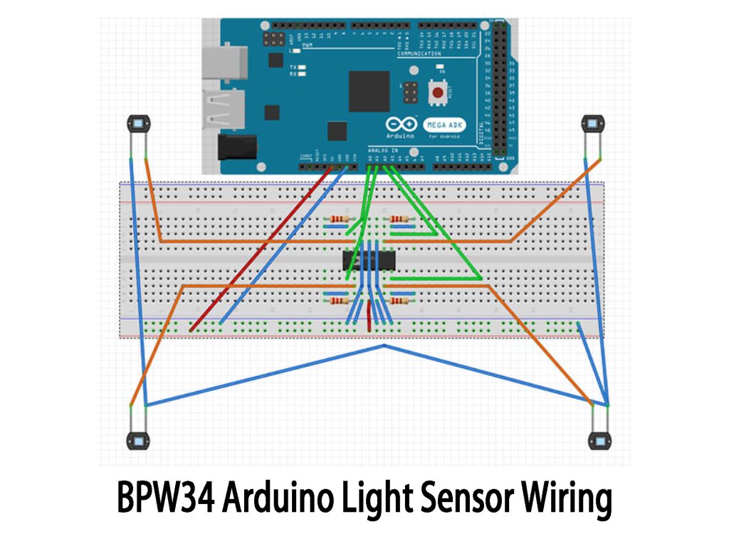 BPW34 Arduino Light Sensor Wiring 1