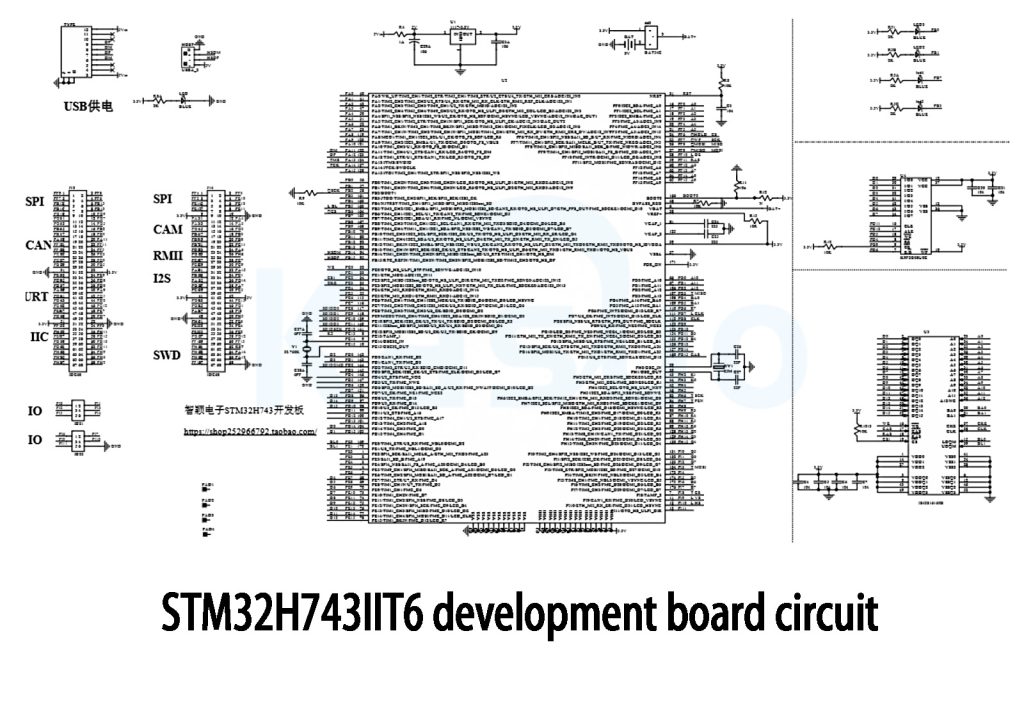 STM32H743IIT6 development board circuit