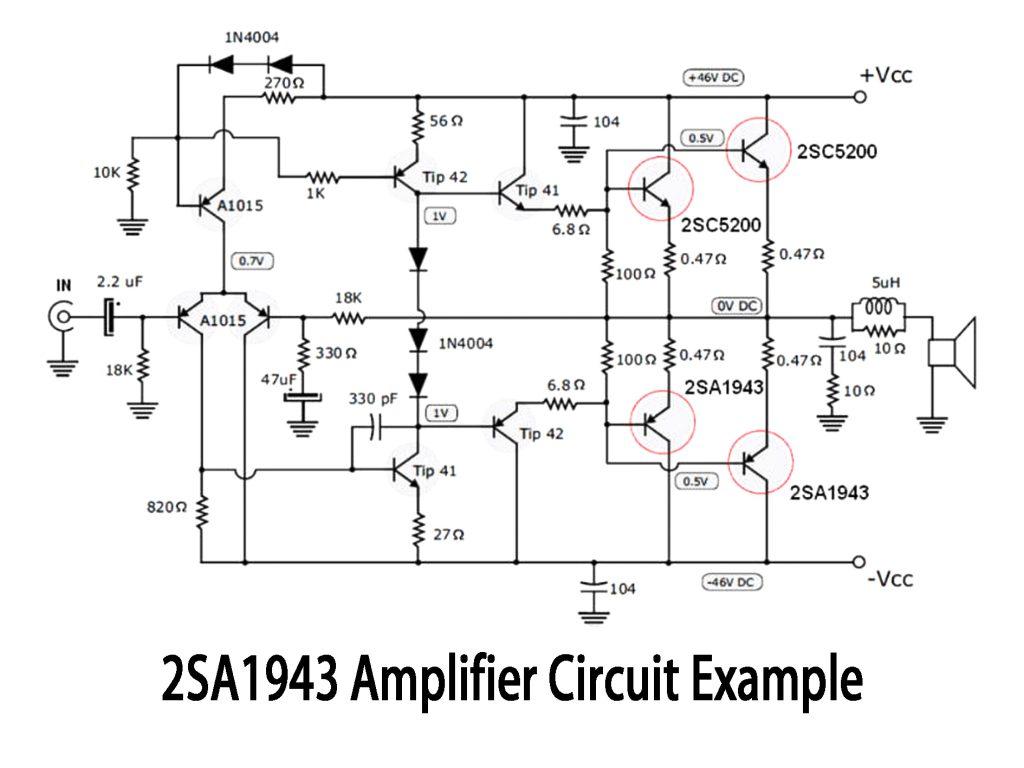 2SA1943 Amplifier Circuit Example 1