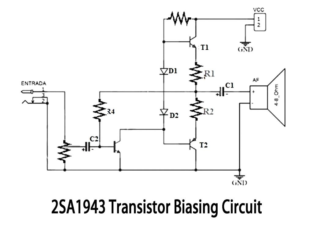 2SA1943 Transistor Biasing Circuit 1