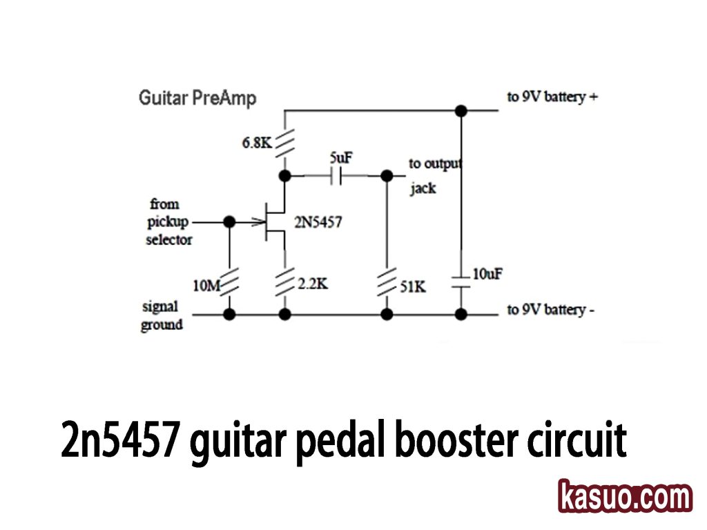 2n5457 guitar pedal booster circuit