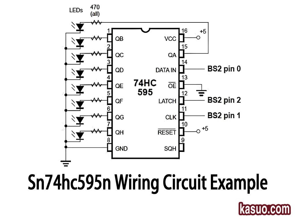 Sn74hc595n Wiring Circuit Example