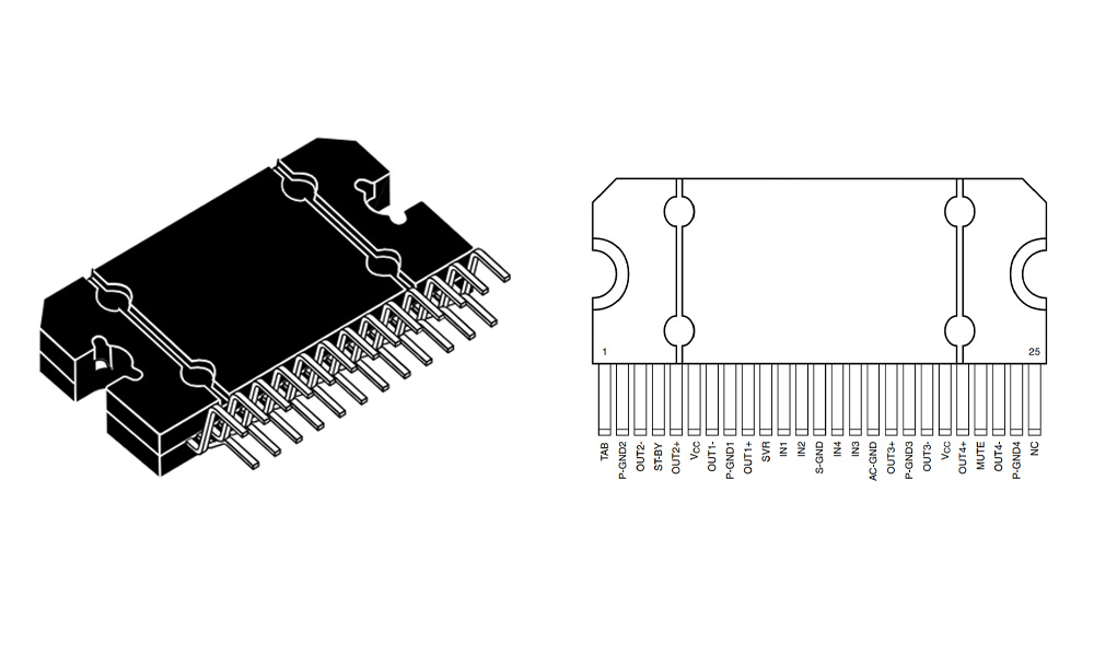 TDA7388 Pinout