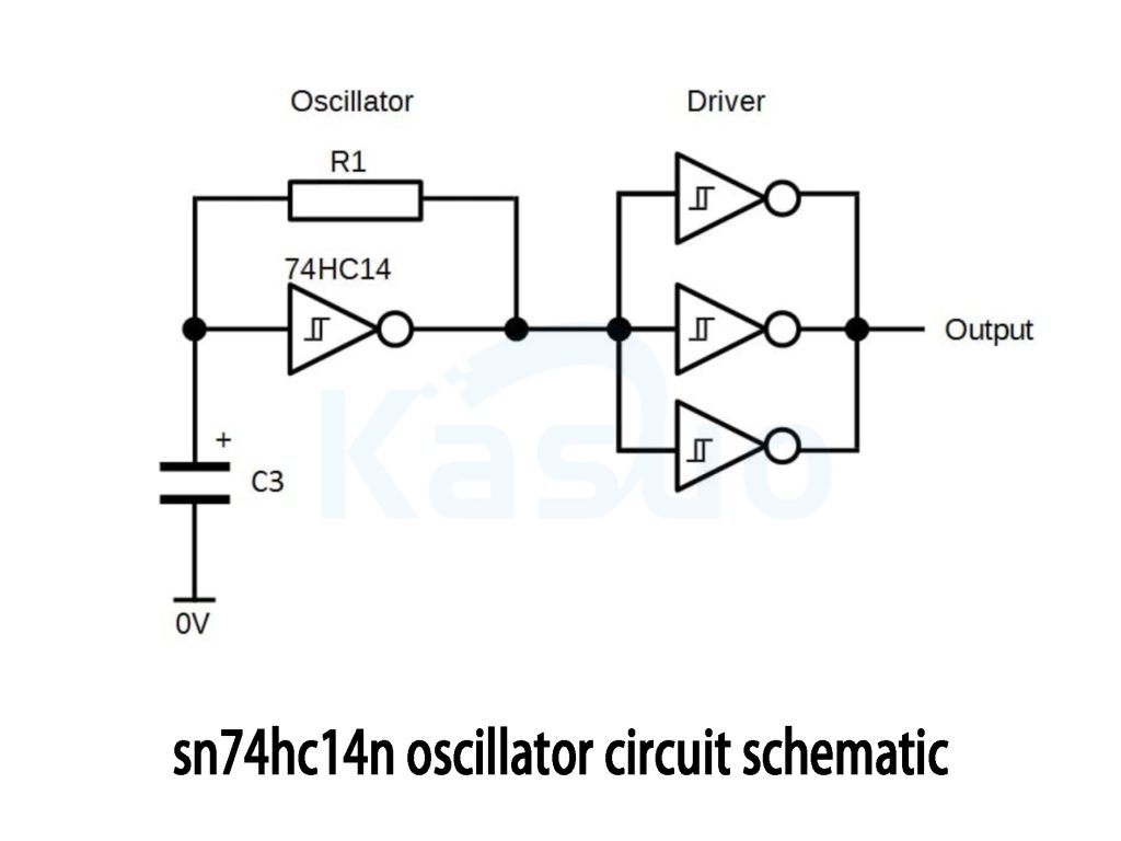 sn74hc14n oscillator circuit schematic