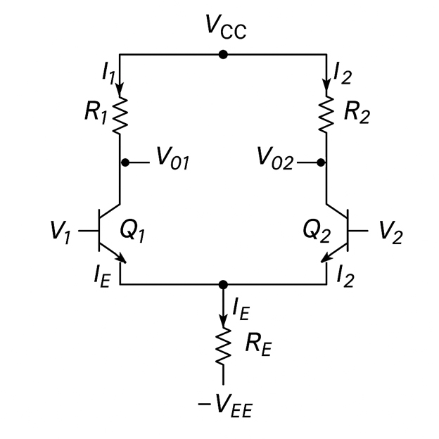 BJT Differential Amplifier Circuit