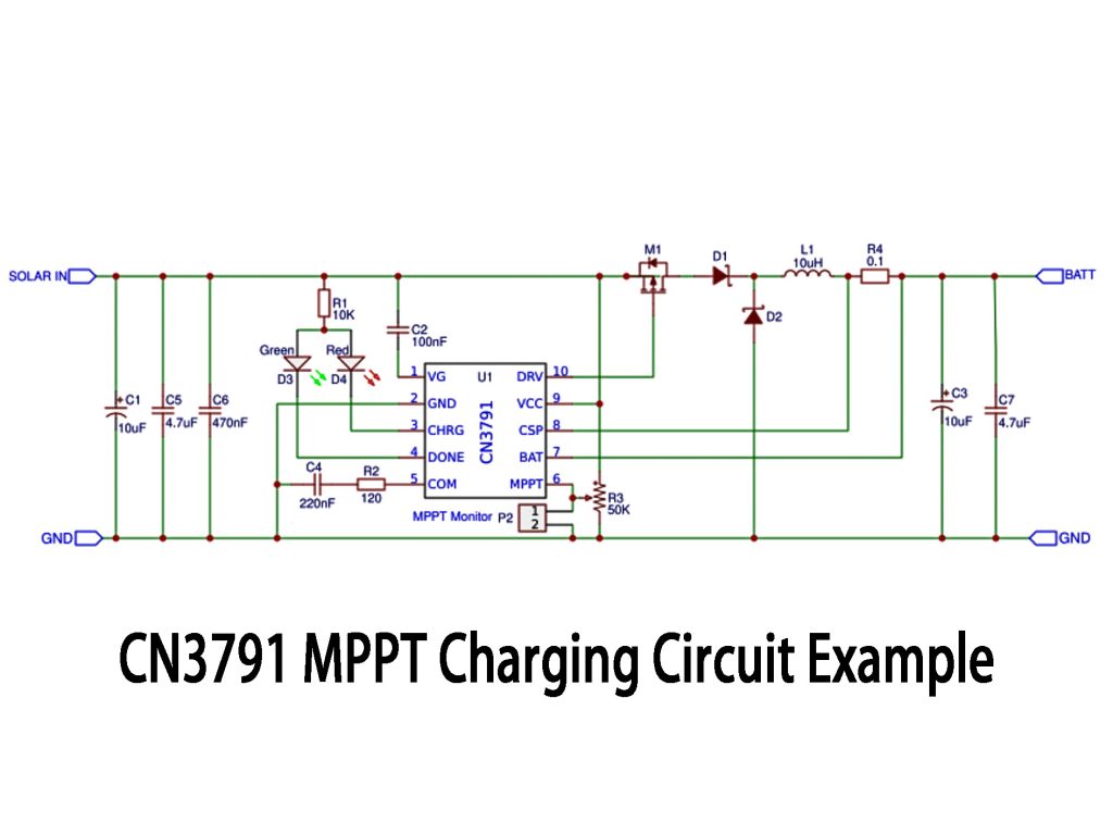 CN3791 MPPT Charging Circuit Example 1