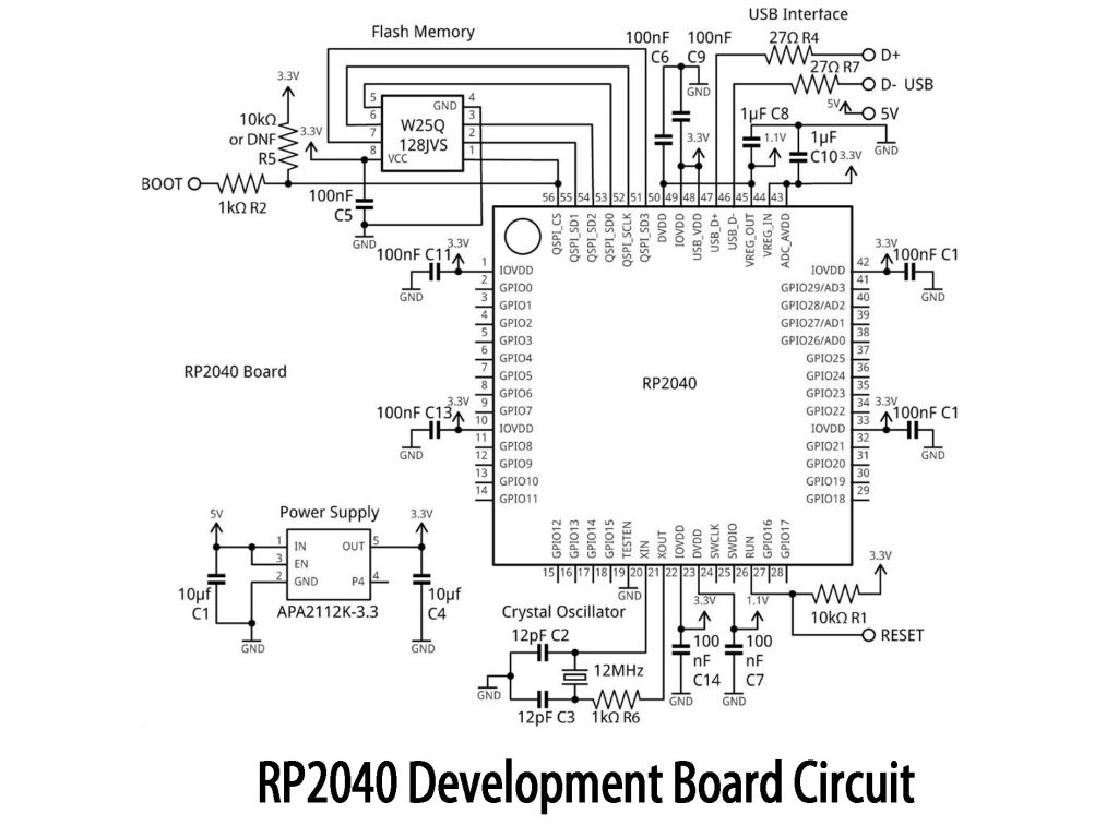 RP2040 Development Board Circuit 1