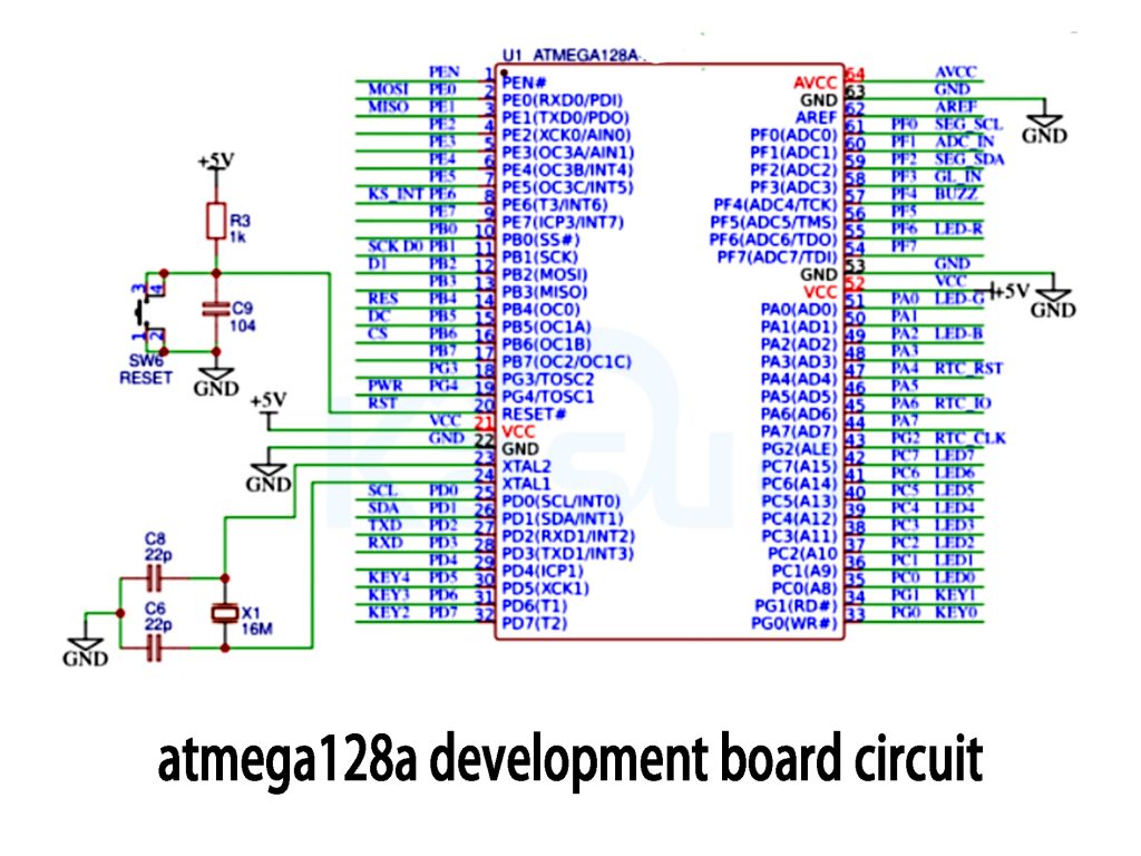 atmega128a development board circuit