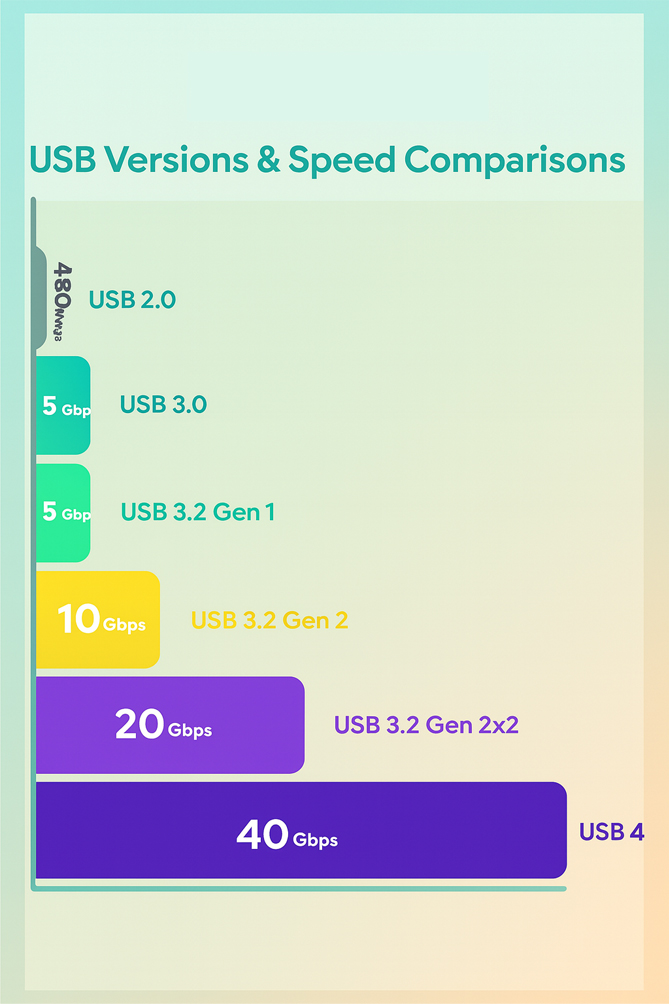 USB Versions and Speed Comparisons