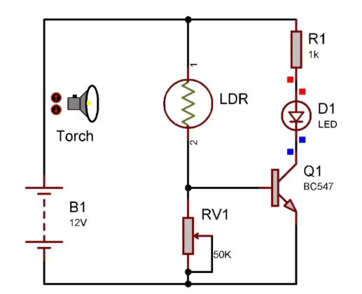 ldr light controlled switch circuit