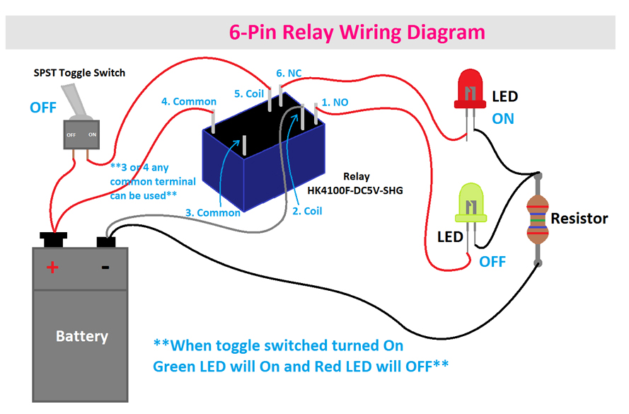 How To Wire A 6 Pin Relay