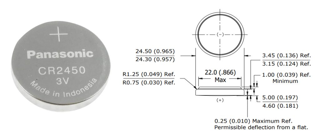 cr2450 battery dimensions
