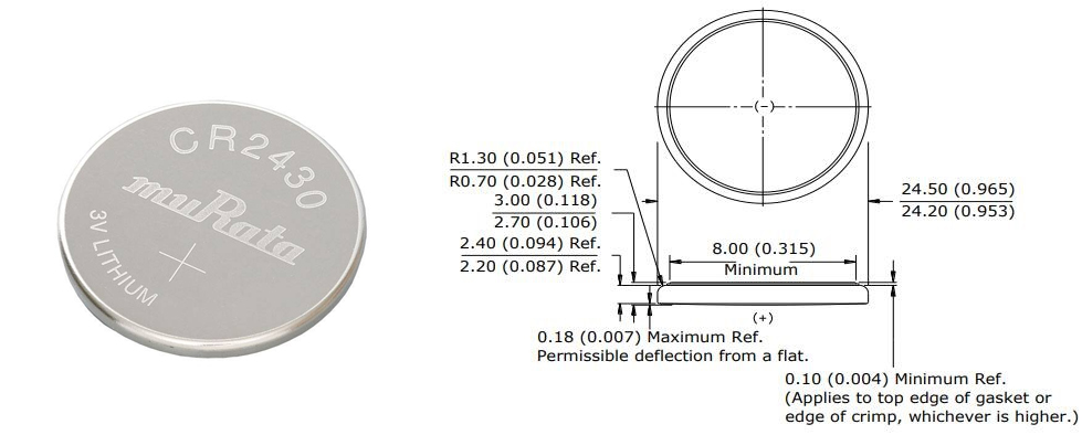 cr2430 battery dimensions