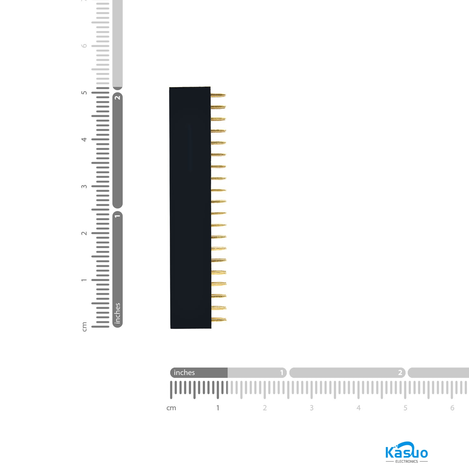 2×20 Pin Female Header – 2.54mm Pitch – Pack of 5 – Kasuo