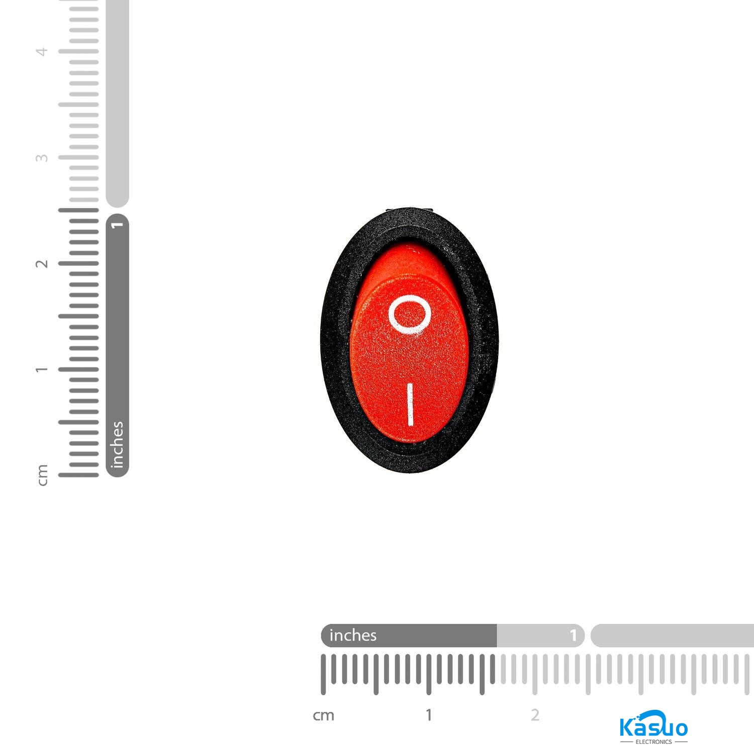 6A 2 Feet Round Rocker Switch – Red – Kasuo