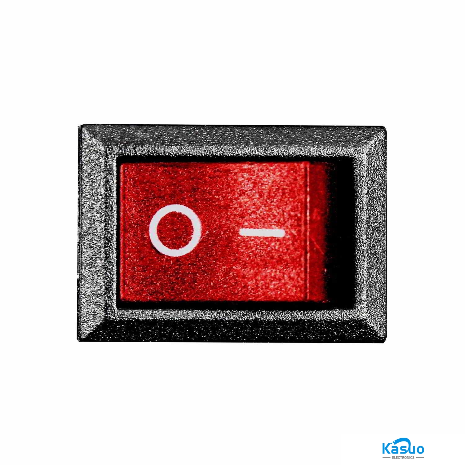 6A 250VAC Rocker Switch – 2-Pin, Red – Kasuo