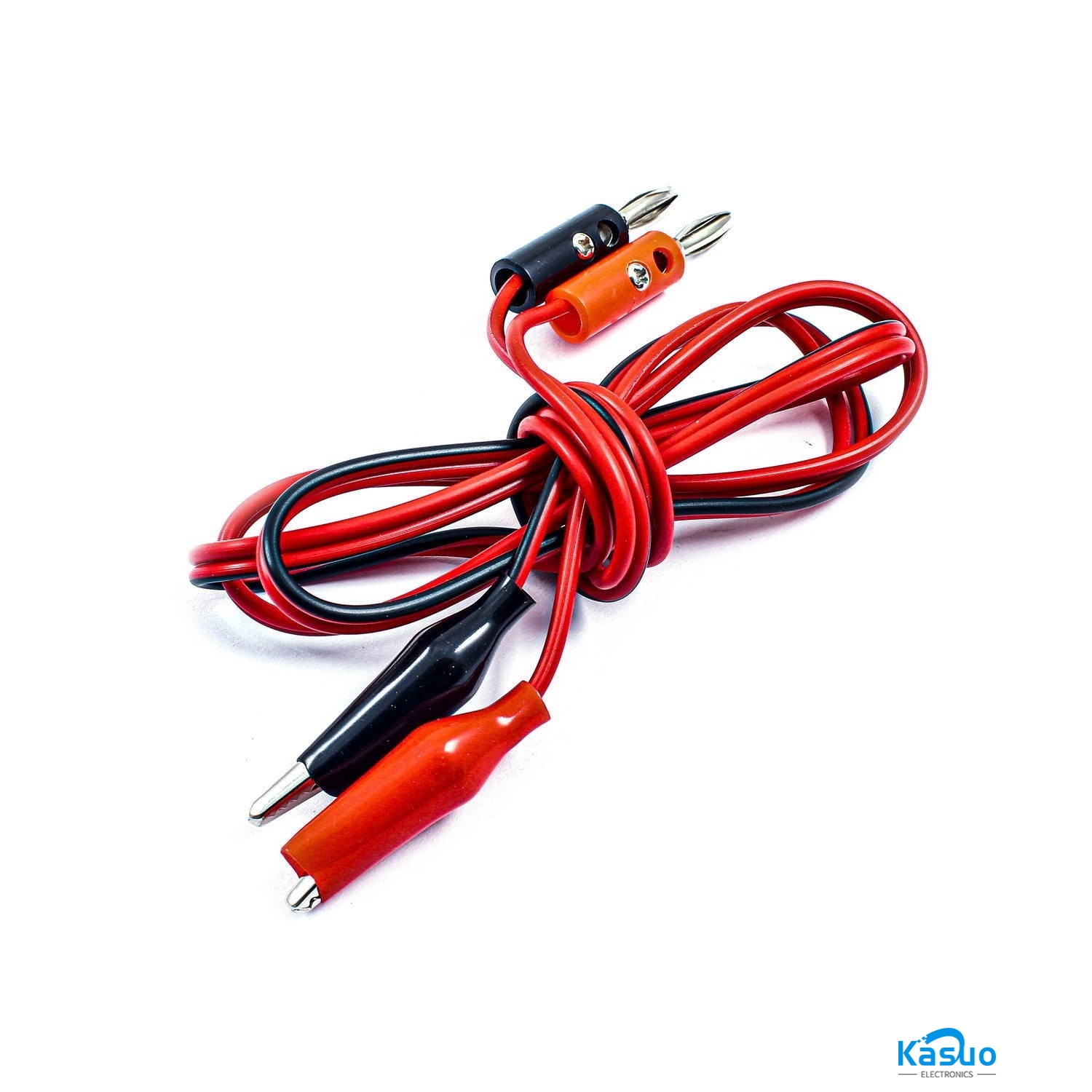 AV Banana Jack Connector to Dual Tester Alligator Clip – 1m – Kasuo