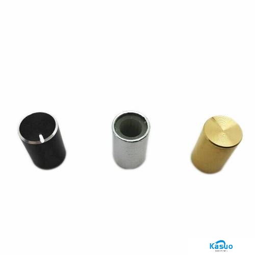 Aluminum Potentiometer Knob Cap – 10mmx15mm (Black) – Kasuo