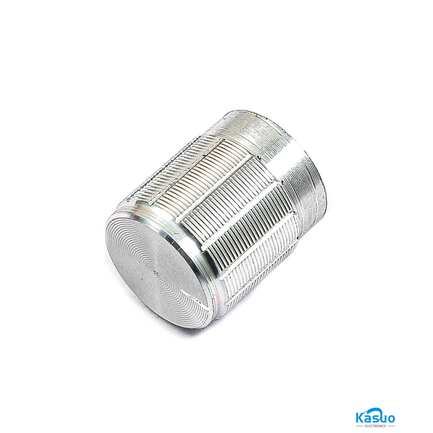 Aluminum Potentiometer Knob Cap – 15mmx17mm (Silver) – Kasuo