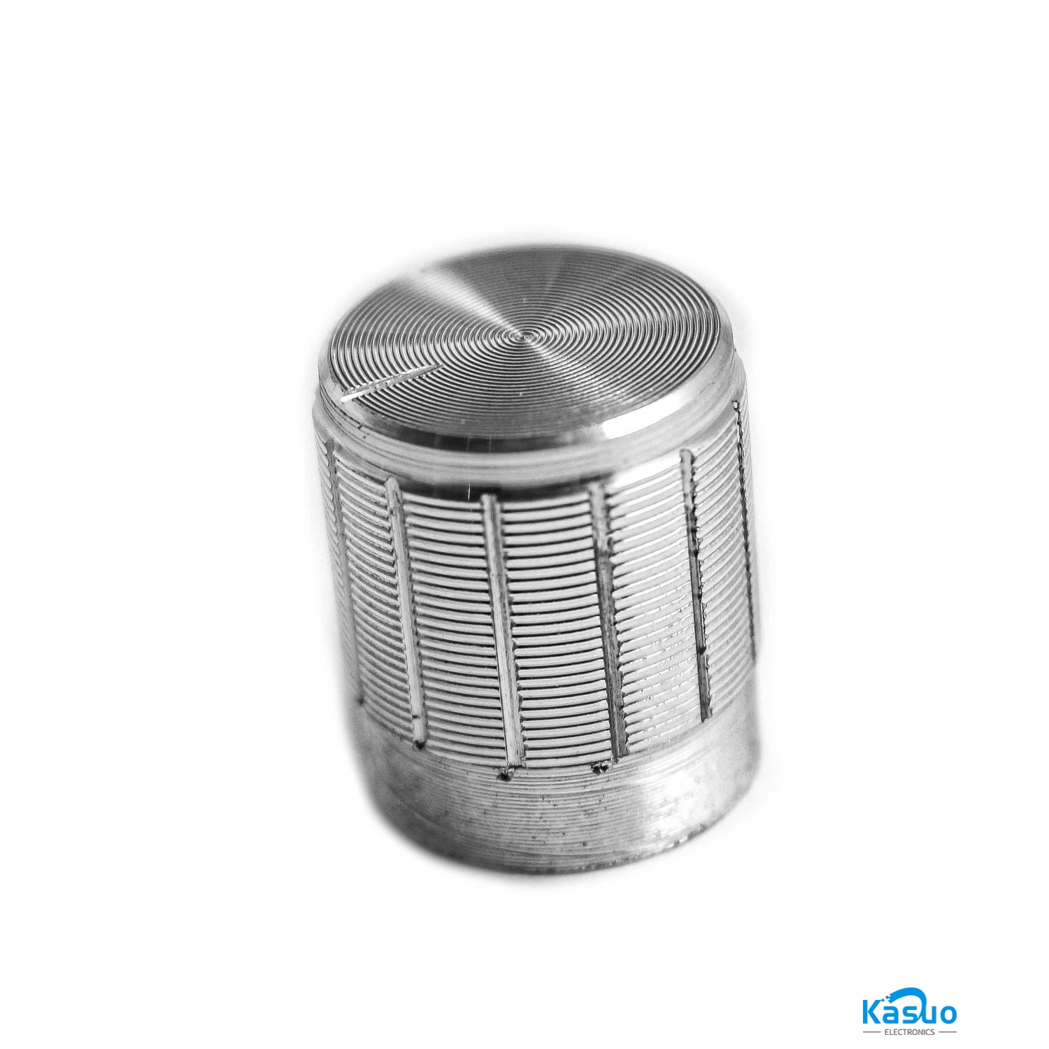 Aluminum Potentiometer Knob Cap – 15mmx17mm (Silver) – Kasuo