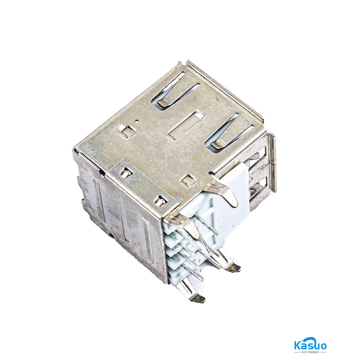 Double-Deck USB 2.0 Connector – Female, Right Angle, DIP Type – Kasuo