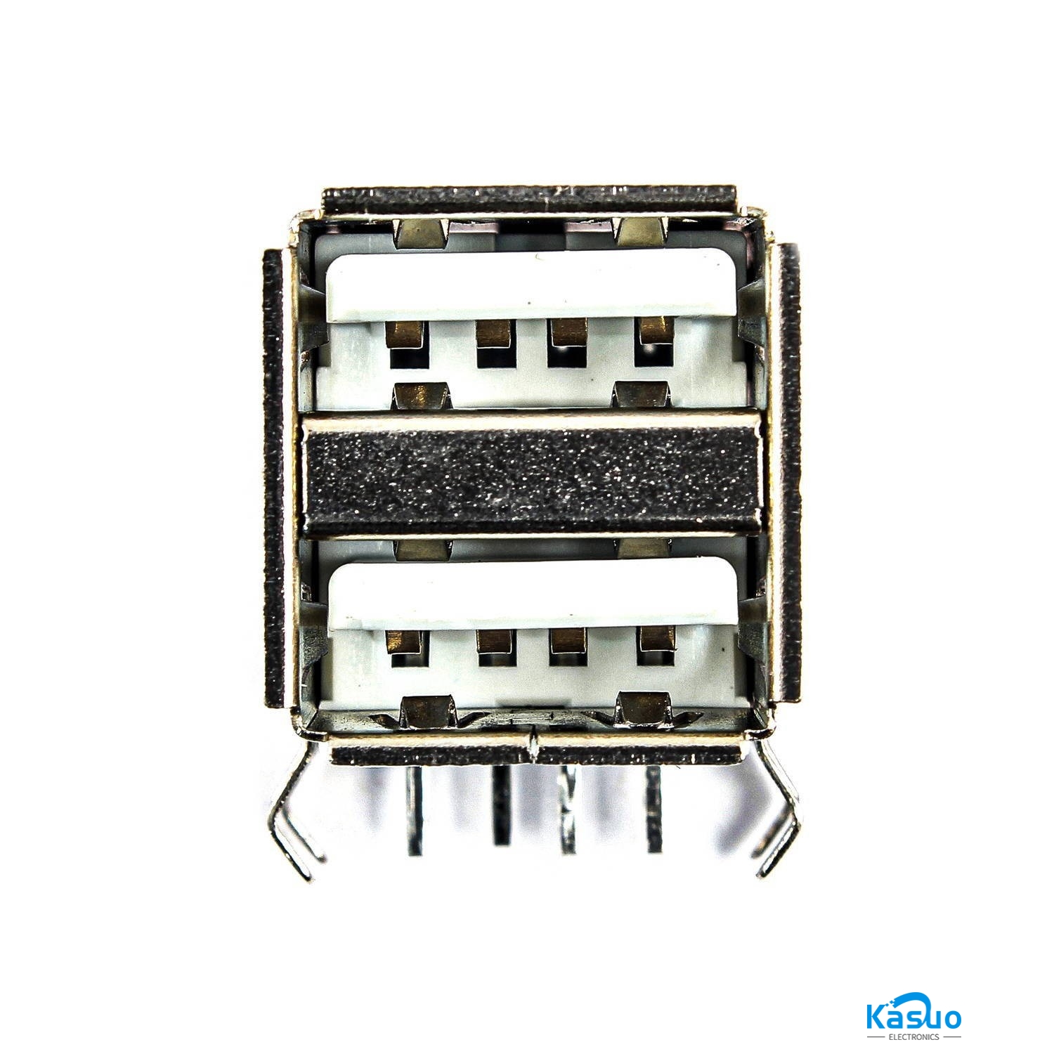 Double-Deck USB 2.0 Connector – Female, Right Angle, DIP Type – Kasuo