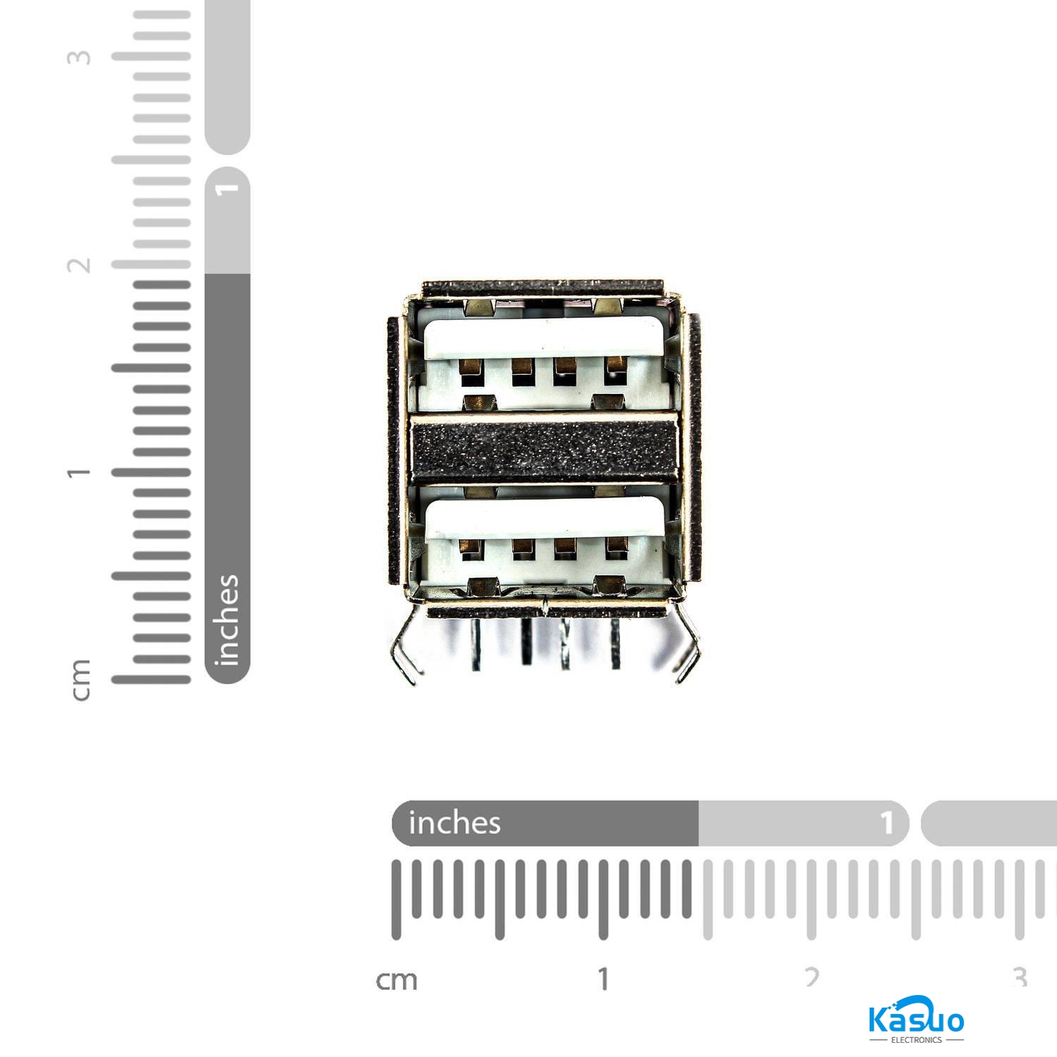 Double-Deck USB 2.0 Connector – Female, Right Angle, DIP Type – Kasuo