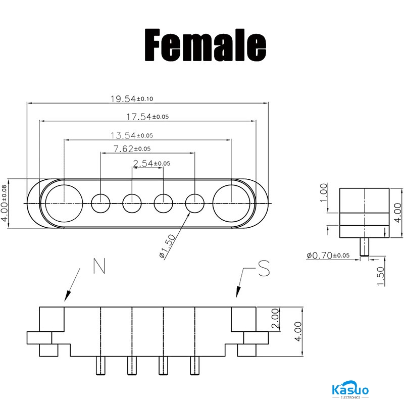 Magnetic Pogo Pin Connector single row – Kasuo