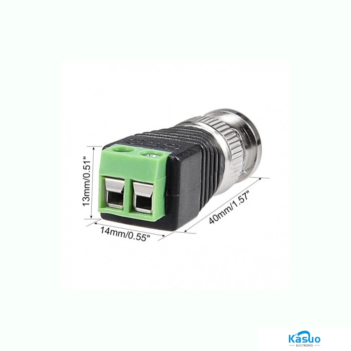 Male BNC to Green Screw Terminal – Kasuo