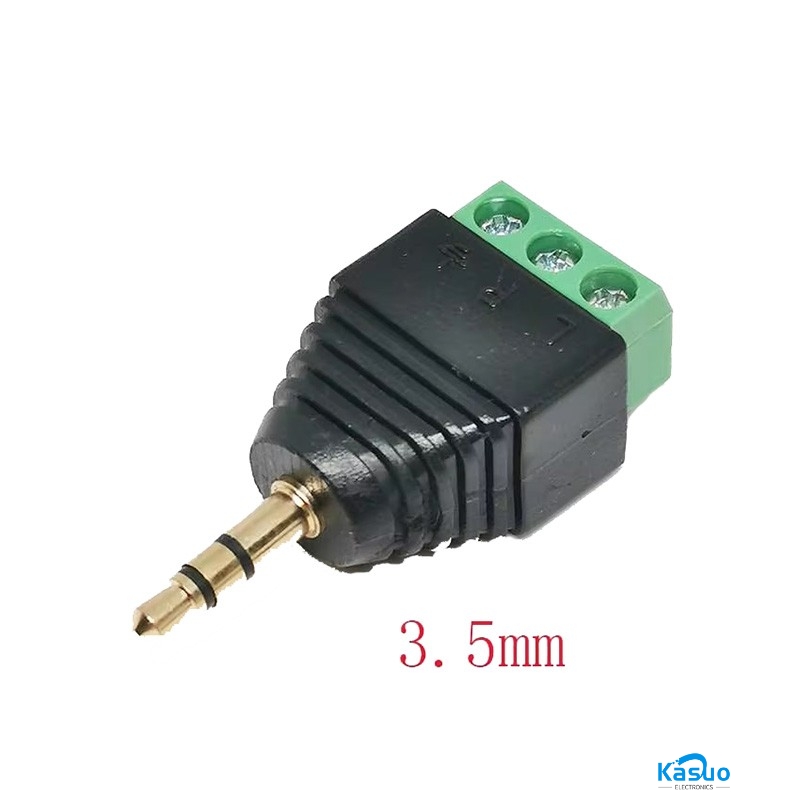 Male/Female AUX to Green Screw Terminal – Kasuo