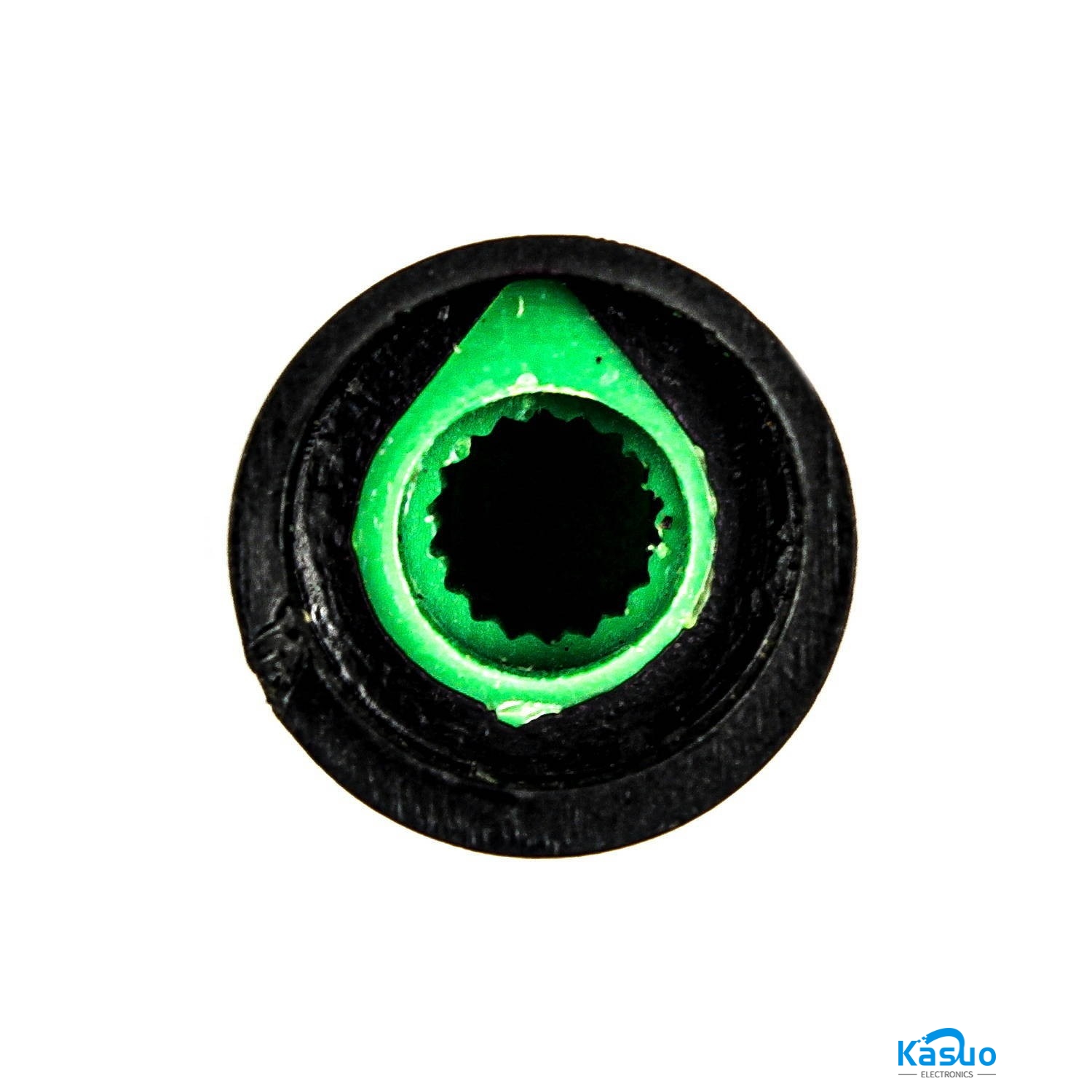 Plastic Potentiometer Knob Cap – 15mmx17mm (Green) – Kasuo