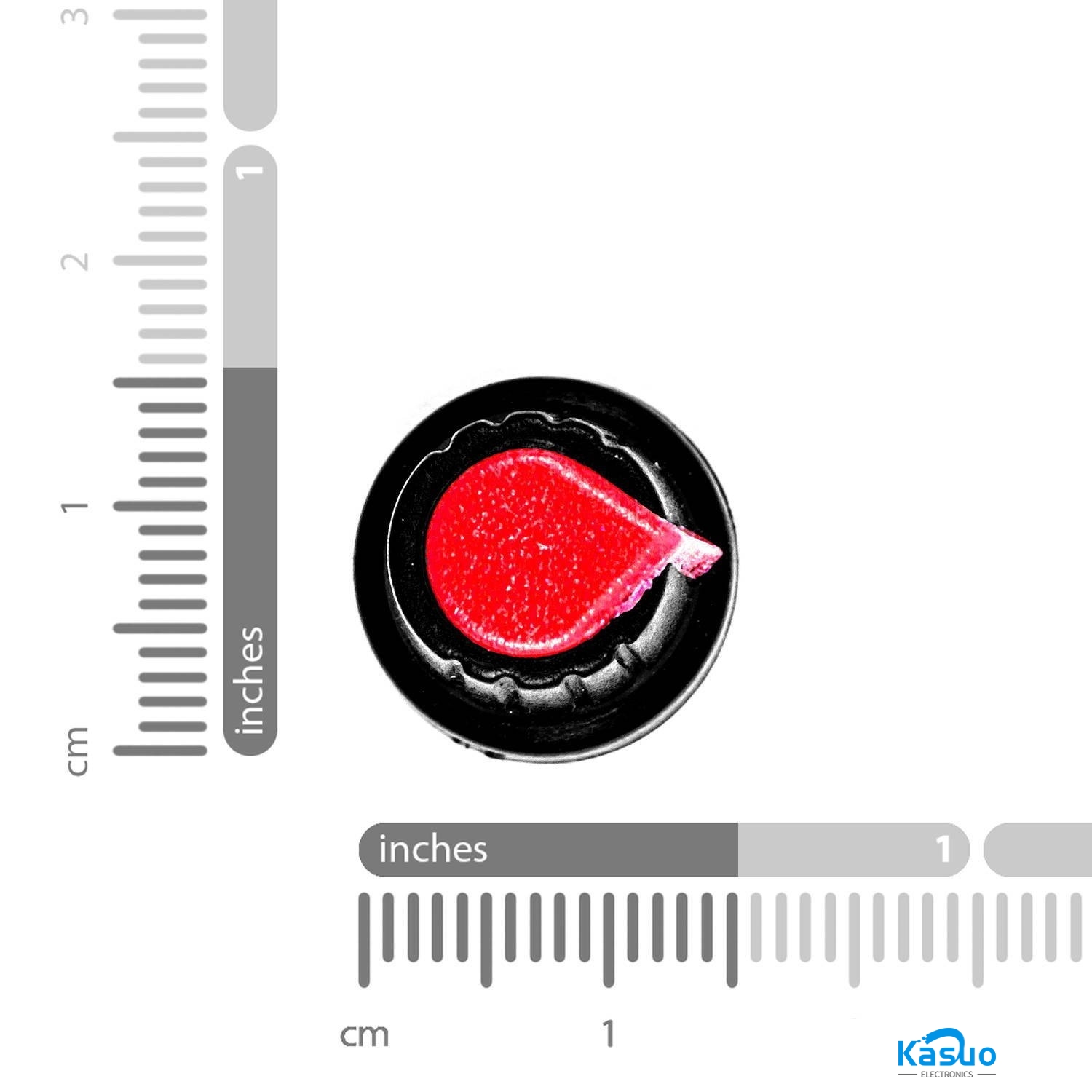 Plastic Potentiometer Knob Cap – 15mmx17mm (Red) – Kasuo