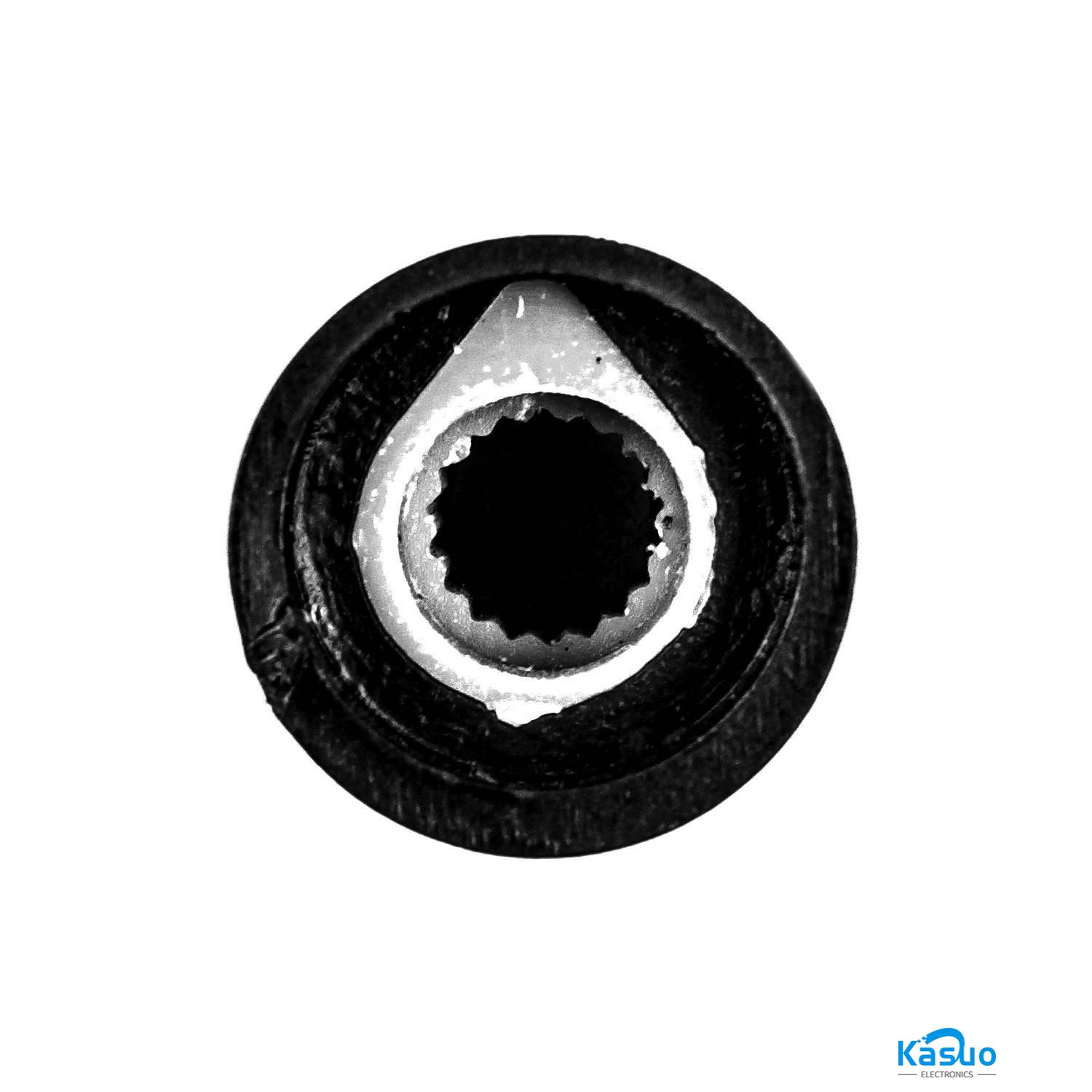 Plastic Potentiometer Knob Cap – 15mmx17mm (White) – Kasuo