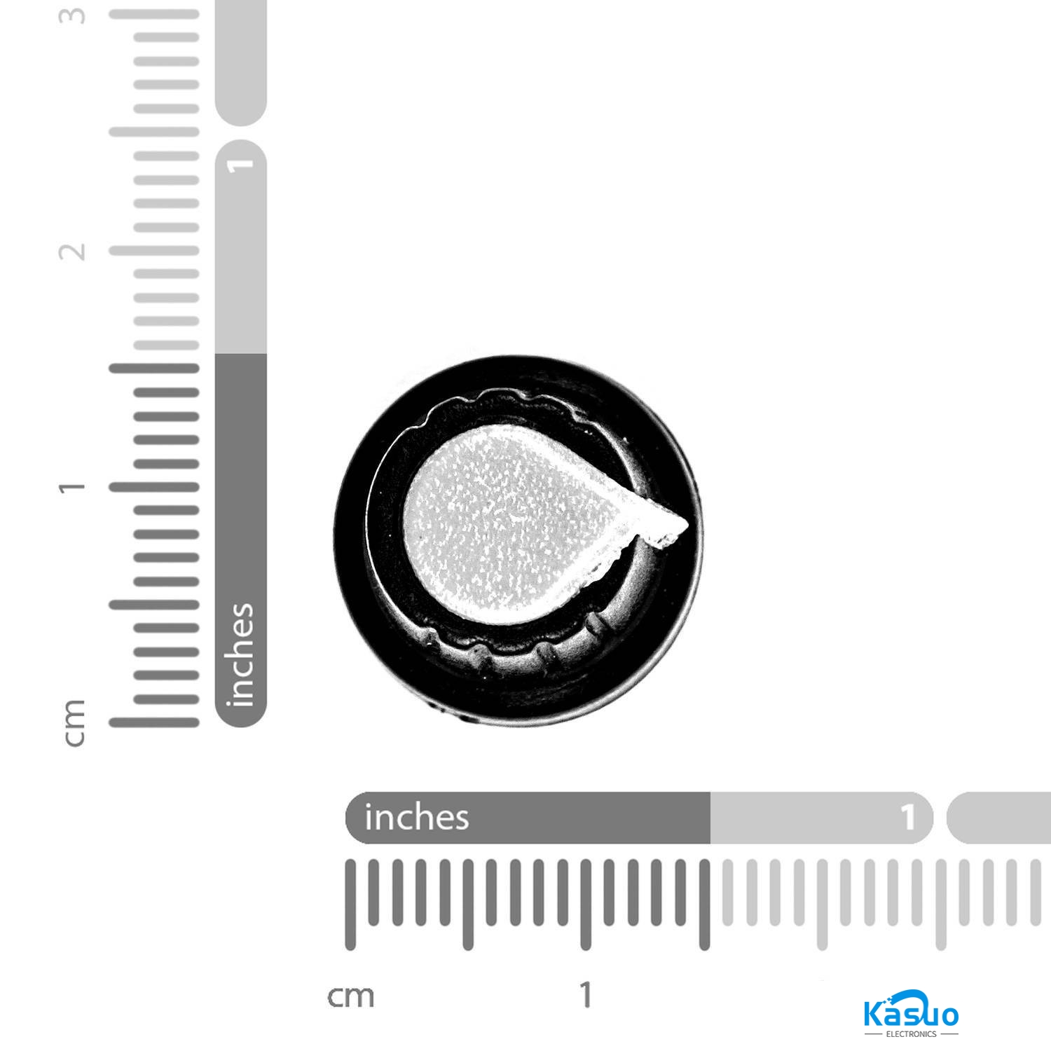 Plastic Potentiometer Knob Cap – 15mmx17mm (White) – Kasuo