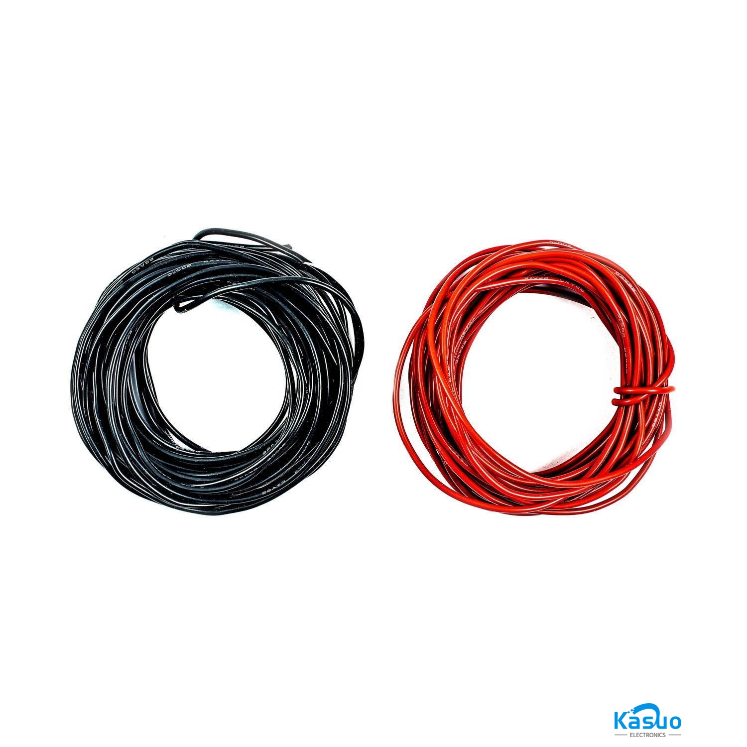 Silicone Wire – 12AWG, 0.5m Black + 0.5m Red – Kasuo